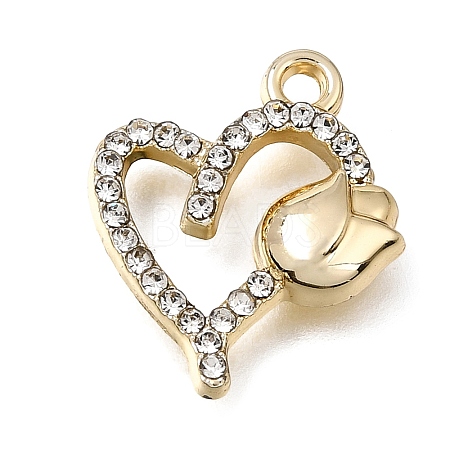 UV Plating Alloy Crystal Rhinestone Pendants RB-CBAD37D-03G-1