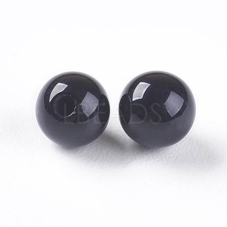 Natural Black Onyx Beads G-K275-13-4mm-1
