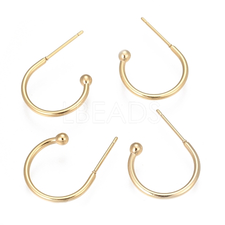 304 Stainless Steel Earring Hooks X-STAS-K211-01G-A-1