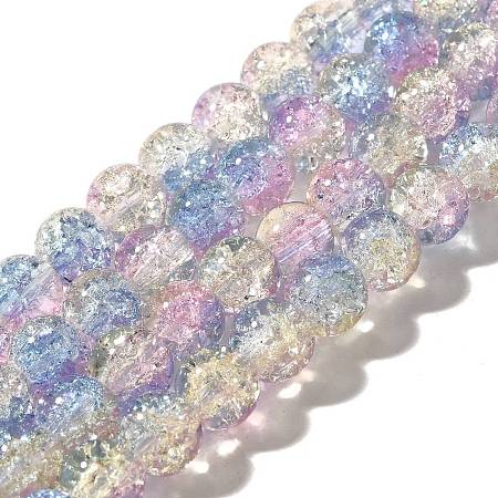 Crackle Glass Beads Strands CCG-C002-8mm-09-1