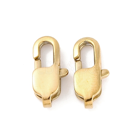 Ion Plating(IP) 304 Stainless Steel Lobster Claw Clasps X-STAS-F094-05B-G-1