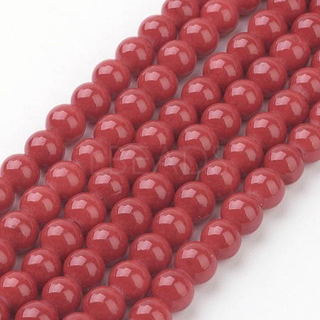 Natural Mashan Jade Round Beads Strands X-G-D263-6mm-XS31-1