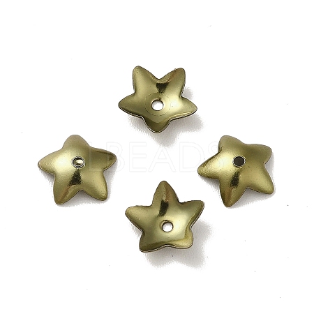 Ion Plating(IP) 304 Stainless Steel Flower Bead Cap STAS-G127-05AB-1