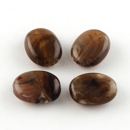 Oval Imitation Gemstone Acrylic Beads OACR-R047-15-1
