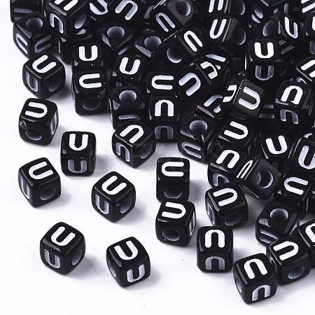 Opaque Acrylic Beads X-SACR-N002-01U-1