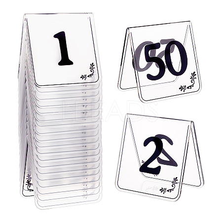 Acrylic Table Number Sign AJEW-WH0505-90A-1