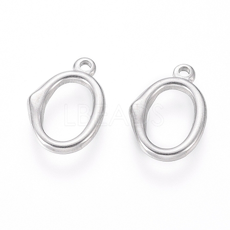 Tarnish Resistant 304 Stainless Steel Charms STAS-G214-59P-1
