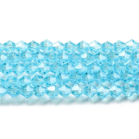 Transparent Electroplate Glass Beads Strands EGLA-A039-T4mm-A20-1