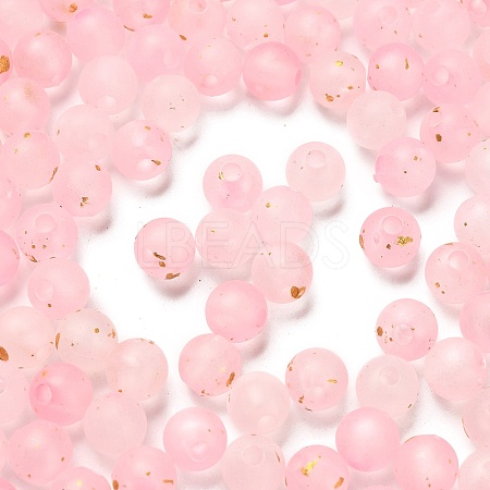 Frosted Transparent Acrylic Beads OACR-F013-13B-1