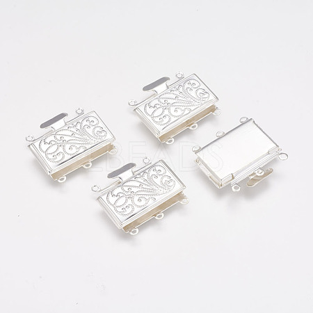 Brass Multi-strand Box Clasps kk291-S-1