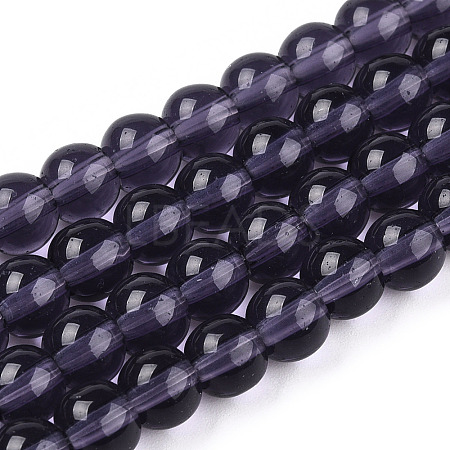 Transparent Glass Beads Strands GLAA-T032-T6mm-03-1