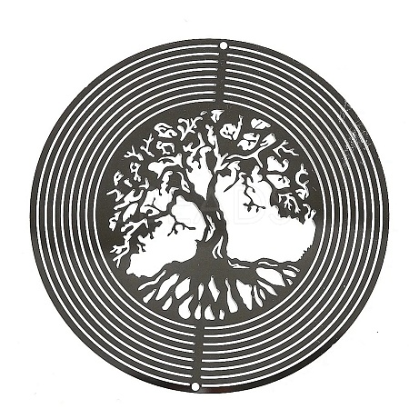 Tree of Life Stainless Steel 3D Wind Spinners PW-WGE2126-01-1