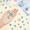 4 Strands 2 Style Synthetic Turquoise Beads Strands G-AR0004-28-3