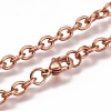 304 Stainless Steel Cable Chain Bracelets BJEW-H532-01RG-2