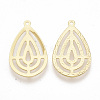 Brass Filigree Pendants KK-G378-09G-2