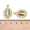 Brass Micro Pave Clear Cubic Zirconia Pendants KK-L213-008G-3