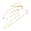 Brass Cable Chain Necklaces NJEW-B119-08G-2