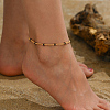 Real 18K Gold Plated Black beads Anklets for Women CD6311-1