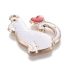 Alloy Enamel Pendants ENAM-O046-01B-3