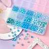 375Pcs 15 Style Blue Theme Transparent Crackle & Opaque Acrylic Beads OACR-YW0001-66-5