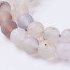 Natural Dendritic Agate Beads Strands G-J376-07-8mm-3