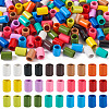  120Pcs 15 Colors Column Rack Plating Spray Painted Alloy Beads for Jewelry Making FIND-TA0002-74-9
