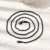 2MM Unisex 304 Stainless Steel Rope Chain Necklaces NJEW-P395-16EB-1