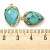 Natural Turquoise Faceted Pendants G-M431-06G-08-3