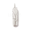 Copper Wire Wrapped Natural Selenite Big Pendants KK-E086-01P-2