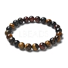 Natural Tiger Eye Bead Stretch Bracelets BJEW-K212-B-005-7