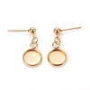 304 Stainless Steel Stud Earring Settings STAS-L226-019I-G-1