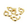 Golden Plated Alloy Letter Pendants X-PALLOY-J718-01G-Q-2