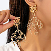 Alloy Branch Stud Dangle Earrings for Women WGBFFDA-01-2