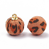 Handmade Cloth Fabric Covered Pendants WOVE-N006-21B-2