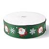 1 Roll Christmas Printed Polyester Grosgrain Ribbons OCOR-YW0001-05B-1