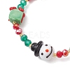 Christmas Electroplate Glass Beaded Stretch Bracelets BJEW-MZ00195-3