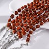 Natural Red Jasper Beaded Bracelets for Women G-P563-07P-10-3