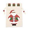 Christmas Theme Cotton Fabric Cloth Bag ABAG-H104-A04-2