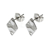 304 Stainless Steel Stud Earring Findings STAS-L024-003P-05-1