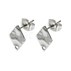 Non-Tarnish 304 Stainless Steel Stud Earring Findings STAS-L024-003P-05-1