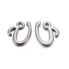 Gunmetal Plated Alloy Letter Pendants PALLOY-J718-01B-U-1