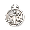 12 Constellations 304 Stainless Steel Pendants STAS-F354-01P-06-1