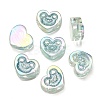 UV Plating Rainbow Iridescent Acrylic Beads OACR-G012-11B-1