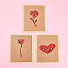 3 Sets Kraft Paper Greeting Cards AJEW-FS0001-27C-9