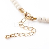 Natural Shell Initial Pendant Necklaces NJEW-JN03405-02-3