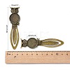 Iron Bookmark Cabochon Settings PALLOY-N0084-20AB-NF-3