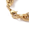 201 Stainless Steel Rope Chain Bracelets for Men BJEW-R313-06G-3