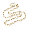 4MM 304 Stainless Steel Textured Paperclip Chain Necklaces for Man and Women SA-CBAB767-10G-4