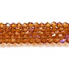 Transparent Electroplate Glass Beads Strands EGLA-A039-T2mm-L28-1