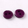 2-Hole Flat Round Resin Sewing Buttons for Costume Design BUTT-E119-36L-07-2